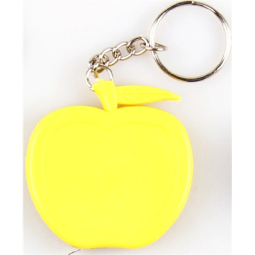 Apple shape tape measure key chain