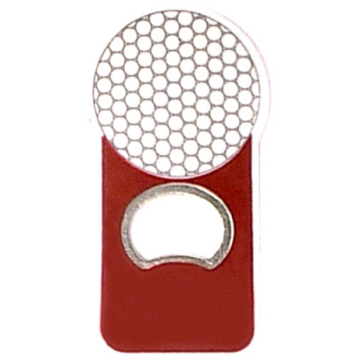 Golf ball shape magnetic bottle opener