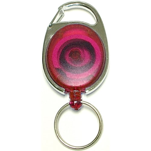 Oval Shape Retractable Key Holder with Carabiner Clip