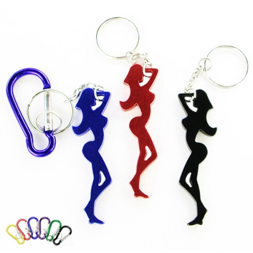 Fine figure of a woman shape bottle opener keychain