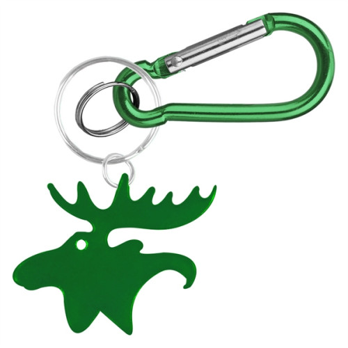 Moose Shape Bottle Opener Key Chain with Carabiner