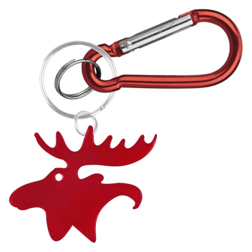 Moose Shape Bottle Opener Key Chain with Carabiner