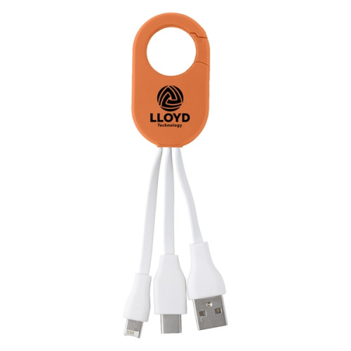 3-In-1 Charging Buddy With Carabiner Clip