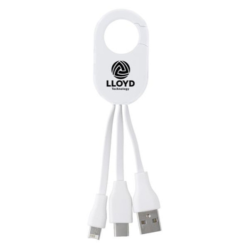 3-In-1 Charging Buddy With Carabiner Clip