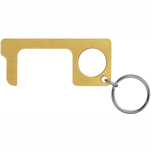 PPE Brass Hygiene Door Opener Closer No-Touch w/ Key Chain