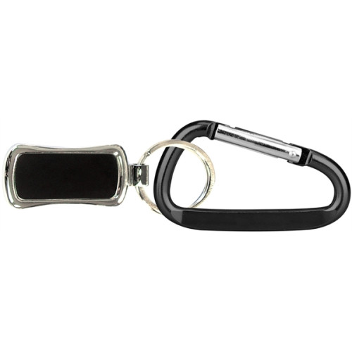 Chrome Metal Key Holder with Carabiner