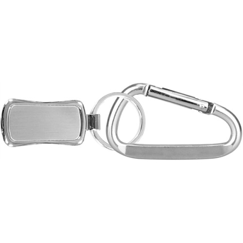 Chrome Metal Key Holder with Carabiner