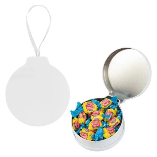 FULL COLOR ORNAMENT TIN WITH CANDY