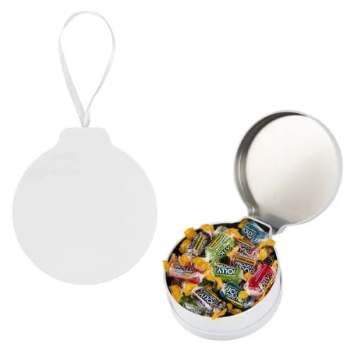 FULL COLOR ORNAMENT TIN WITH CANDY
