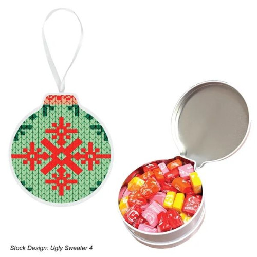 FULL COLOR ORNAMENT TIN WITH CANDY