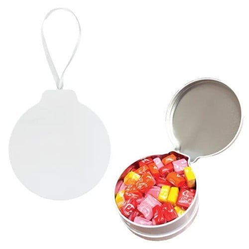 FULL COLOR ORNAMENT TIN WITH CANDY