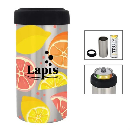 12 Oz. Full Color Slim Stainless Steel Insulated Can Holder