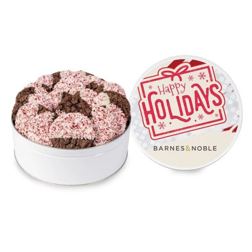Crushed Peppermint Chocolate French Sable Cookie in Gift Tin