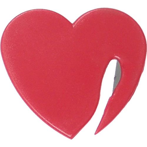 Jumbo size heart shaped letter opener