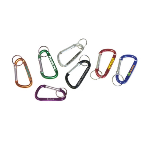 Carabiner with split key ring