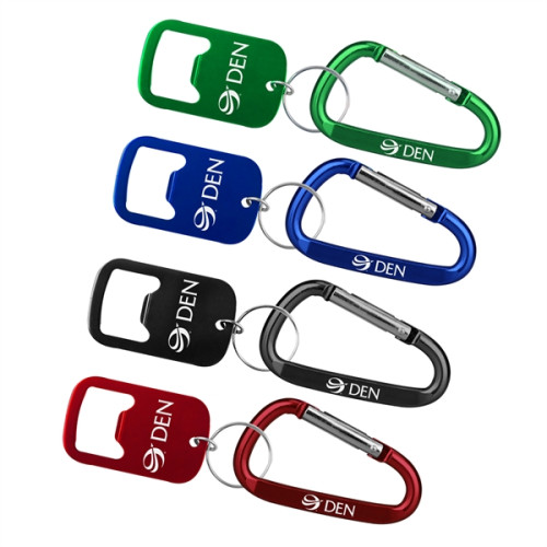 Metal Bottle Opener with Key Ring and Carabiner