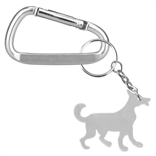 Dog Shape Bottle Opener Key Chain with Carabiner