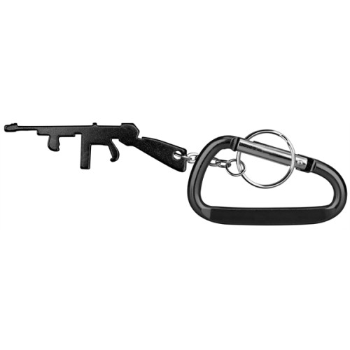 Rifle Shape Bottle Opener Key Chain & Carabiner