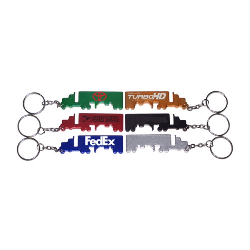 Truck shape bottle opener keychain