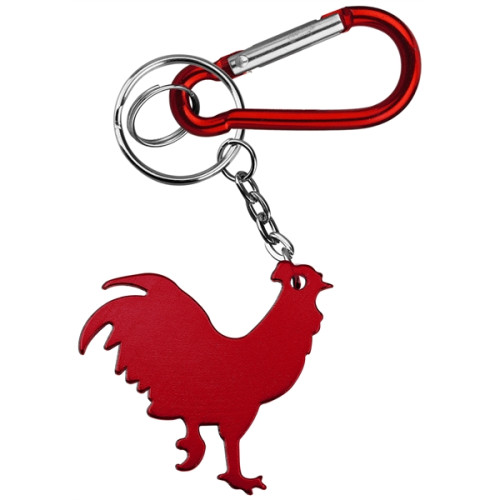 Rooster Shape Bottle Opener with Key Chain & Carabiner