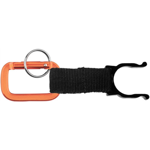 Carabiner with Strap and Bottle Holder