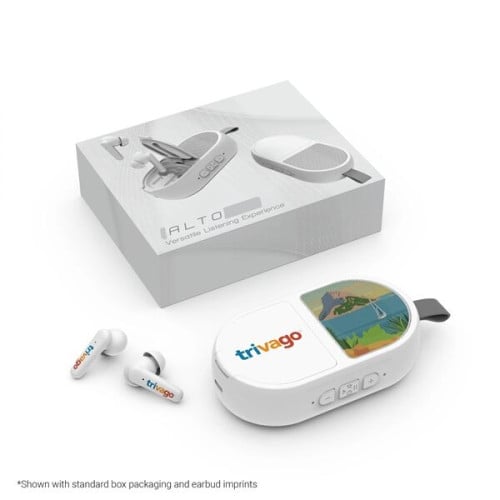 Powerstick Alto Mini Speaker & Wireless Earbud Combo