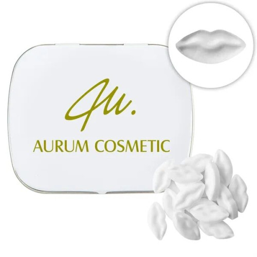 Domed Tin with Lip Shaped Mints