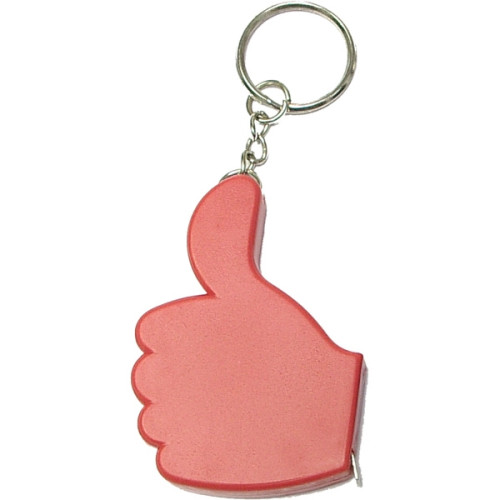 Thumb up tape measure key chain