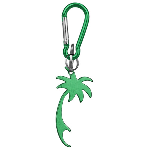 Palm Tree Shaped Bottle Opener Key Holder and Carabiner