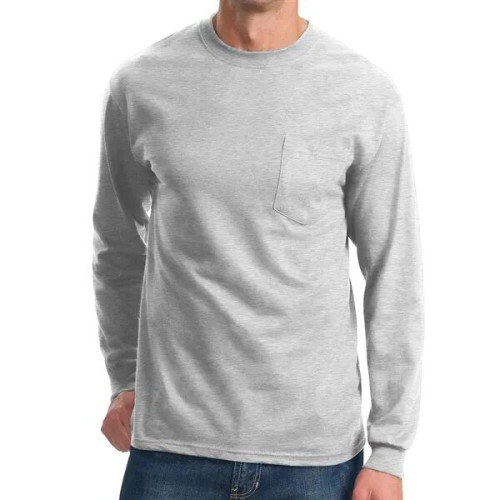 Port & Company® Tall Long Sleeve Essential Pocket Tee