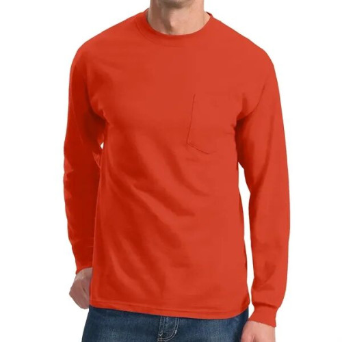 Port & Company® Tall Long Sleeve Essential Pocket Tee