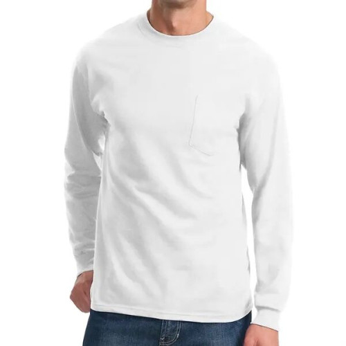 Port & Company® Tall Long Sleeve Essential Pocket Tee