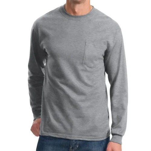 Port & Company® Tall Long Sleeve Essential Pocket Tee