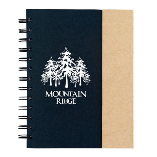 Spiral Notebook With Sticky Notes And Flags