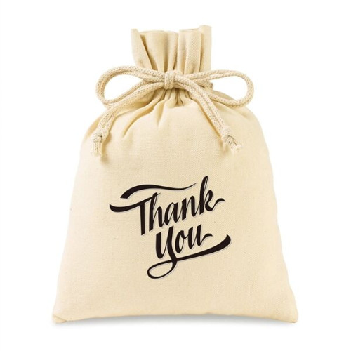 Canvas Drawstring Gift Bag- Medium