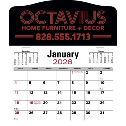 Triumph® Calendars Press-N-Stick Jumbo Header with 3-Mont...