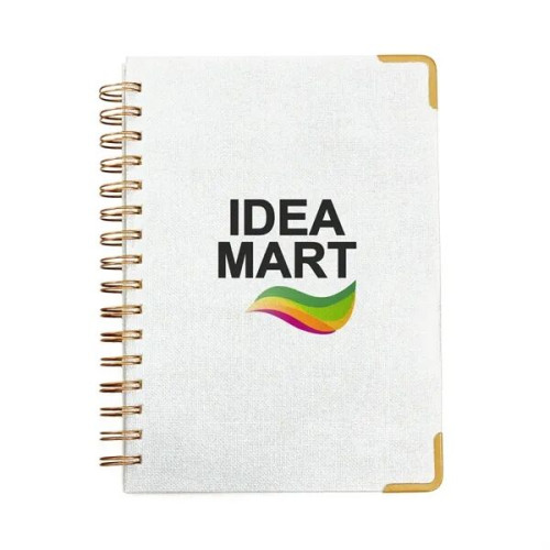 Good Value™ Woven Paper Hardback With Metal Accents Notebook