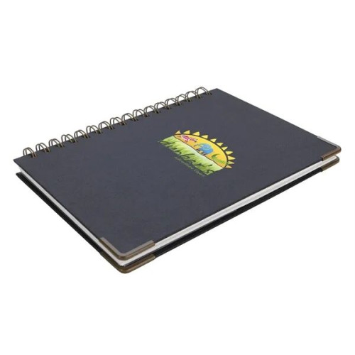 Good Value™ Woven Paper Hardback With Metal Accents Notebook