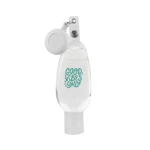 Hand Sanitizer with Retractable Clip-On Cord