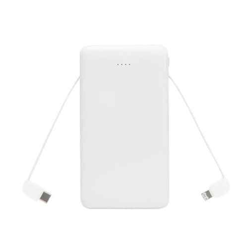 10,000 mAh Power Bank With Integrated Cables