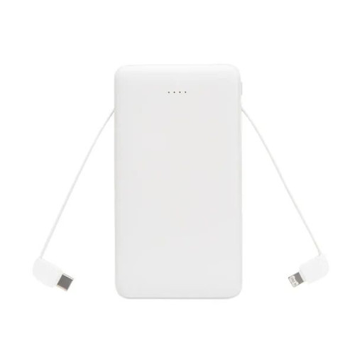 10,000 mAh Power Bank With Integrated Cables