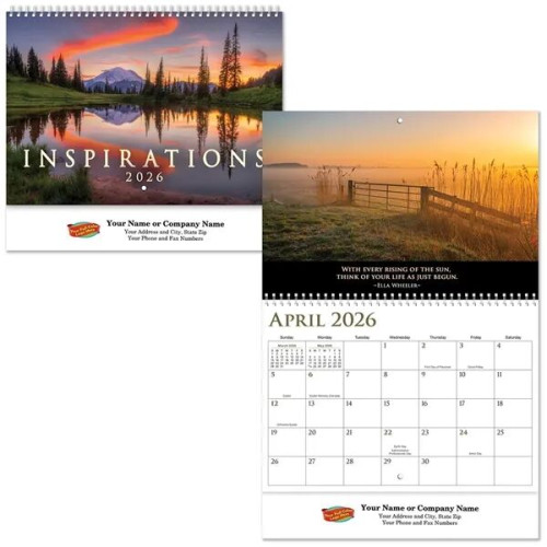 Full Color Inspirations Spiral Wall Calendar