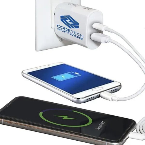 Voltcharge 12.5W 2-In-1 USB And Type C Wall Charger Adapter