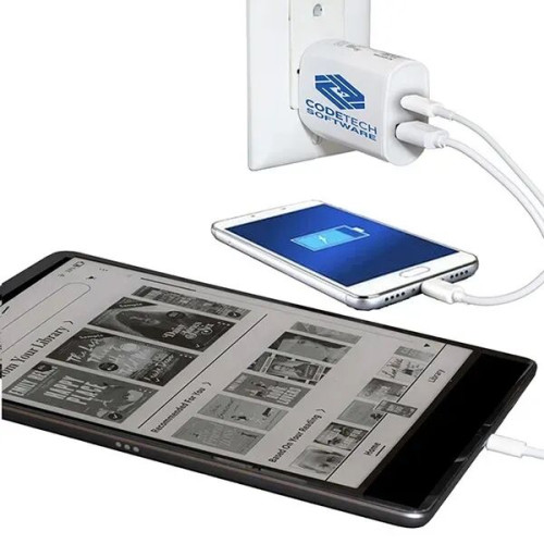 Voltcharge 12.5W 2-In-1 USB And Type C Wall Charger Adapter