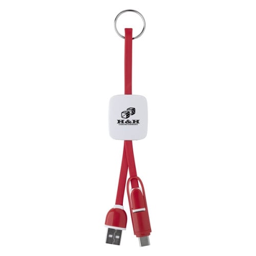 Slide Charging Cables on Key Ring