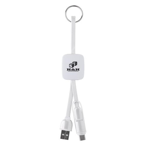 Slide Charging Cables on Key Ring