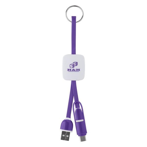 Slide Charging Cables on Key Ring
