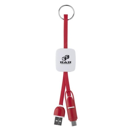 Slide Charging Cables on Key Ring