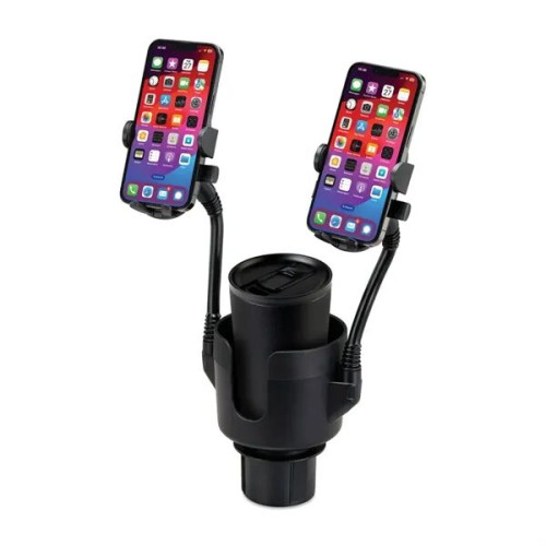 iLive™ Cup Holder with Dual Mobile Phone Mount
