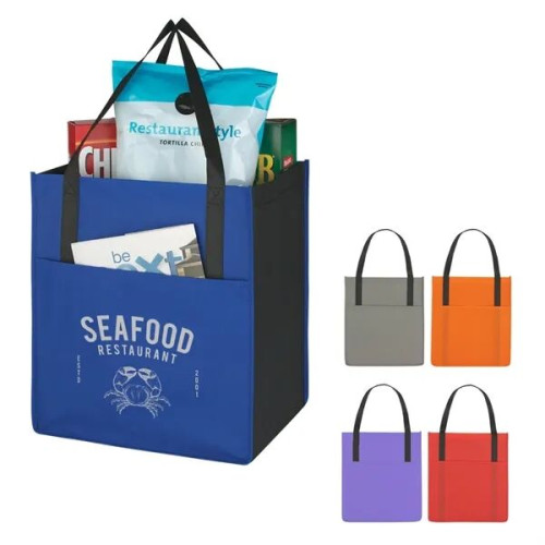 Non-Woven Shopper's Pocket Tote Bag